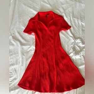 Divided dress short sleeve and flared